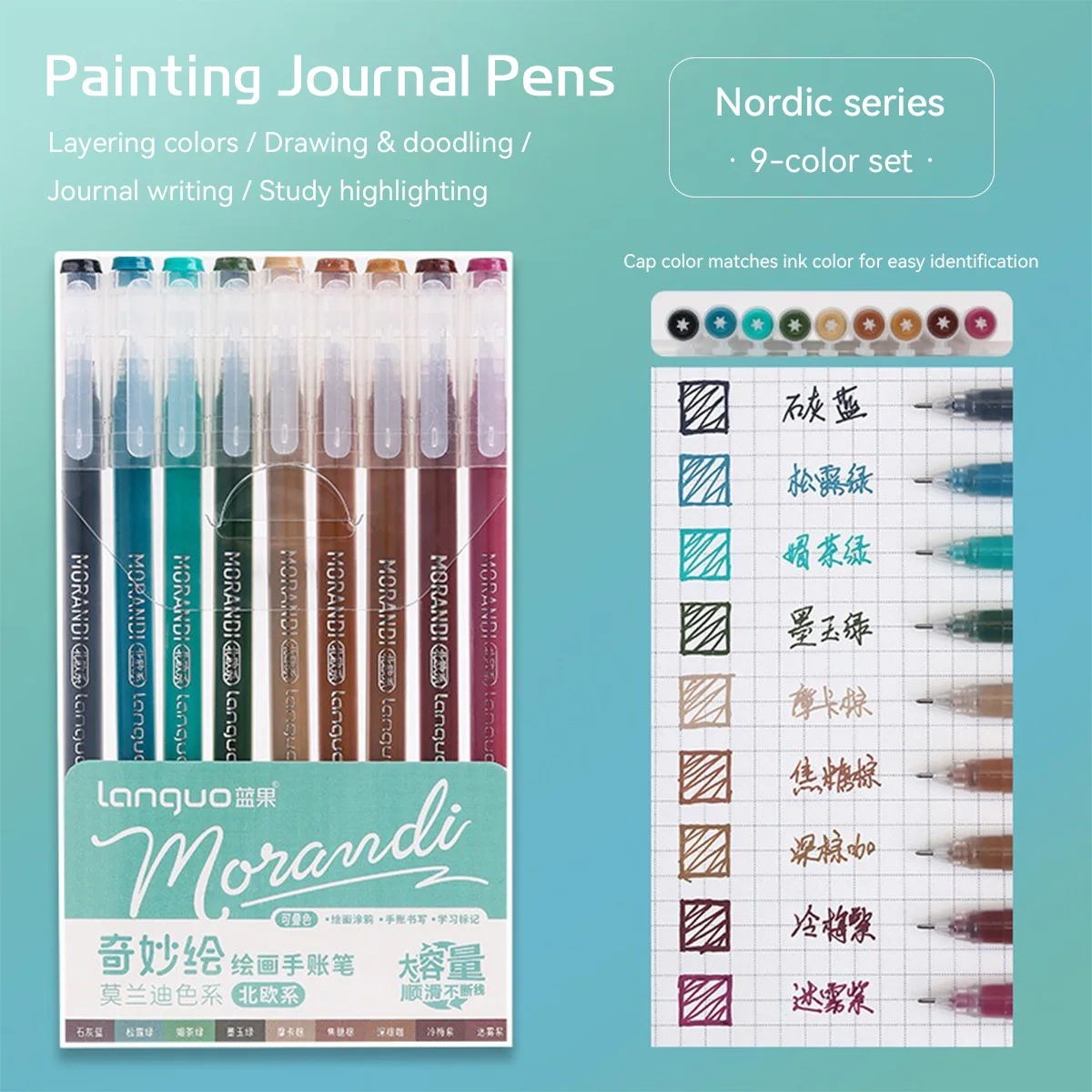 9pcs Set Morandi Color 0.5mm G - Gel Ink Pen Set review and price