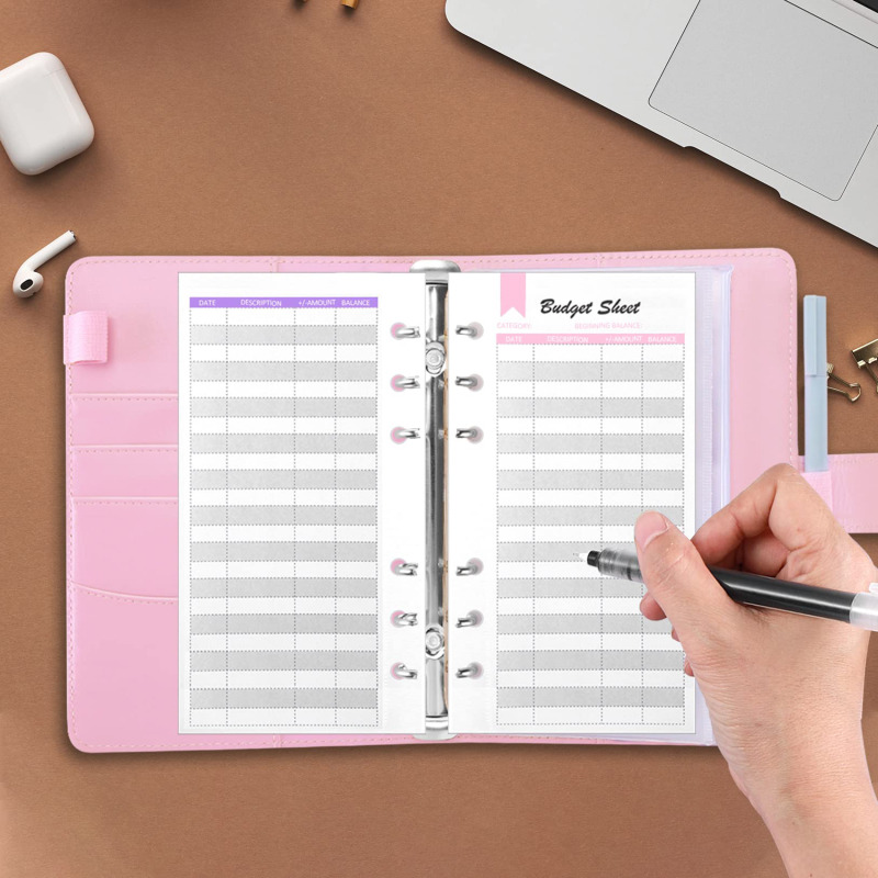 A6 PU Leather Budget Binder wi - Planner Weekly Budget review and price