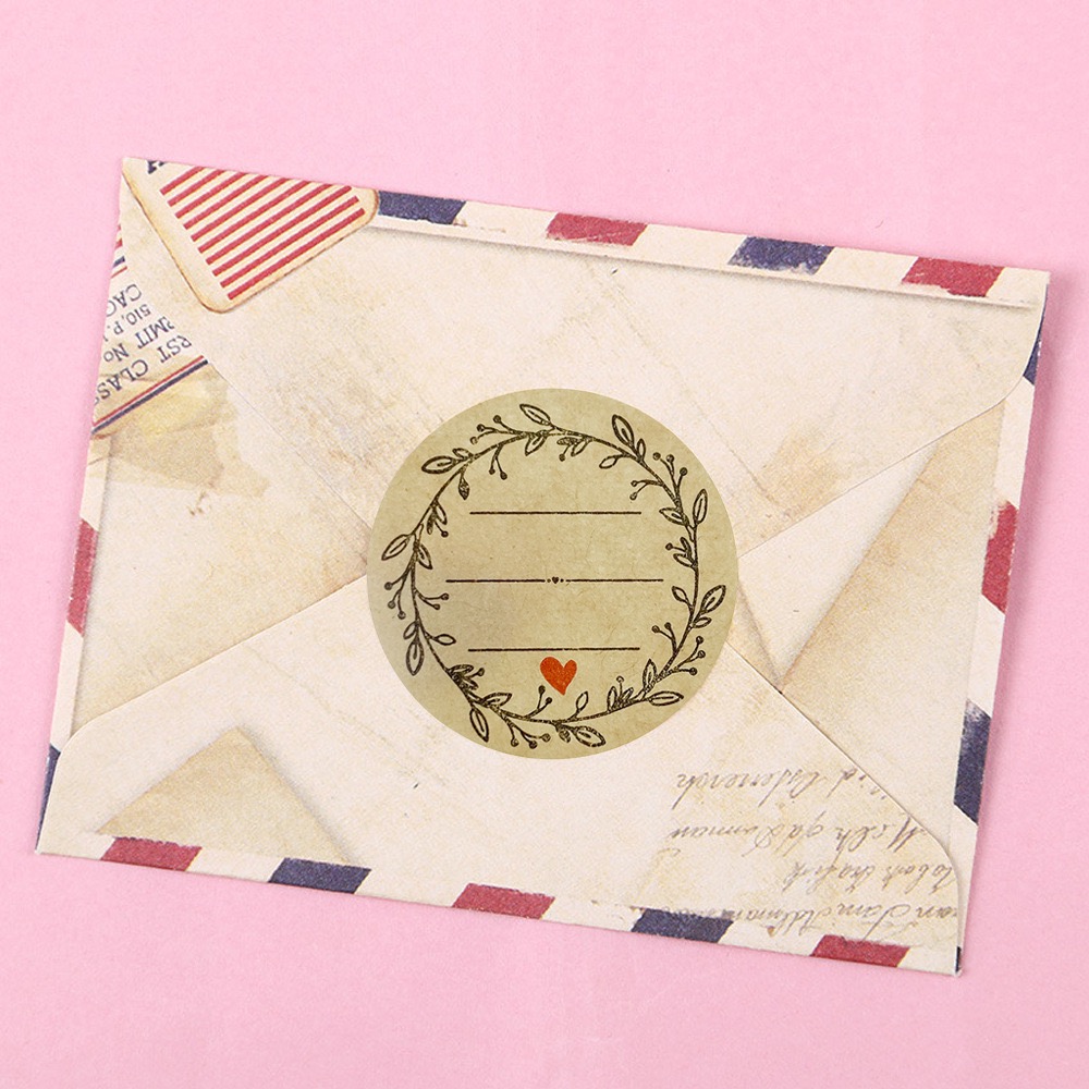 500 PCs/roll 1 inch kraft pape - Letter Envelope Kraft review and price